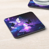 Hintergrund mit Nachtschmetterlingen Getränkeuntersetzer (Linke Seite)