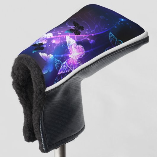 Hintergrund mit Nachtschmetterlingen Golf Headcover (3/4 Vorderseite)