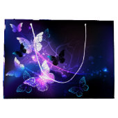 Hintergrund mit Nachtschmetterlingen Große Geschenktüte (Rückseite)