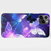 Hintergrund mit Nachtschmetterlingen iPhone Hülle (Rückseite (Horizontal))