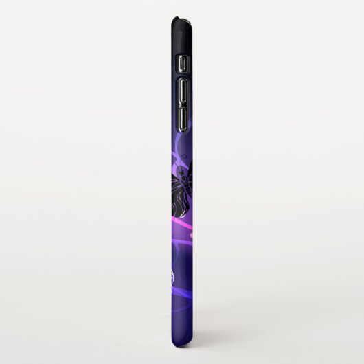 Hintergrund mit Nachtschmetterlingen iPhone Hülle (Linke Seite)