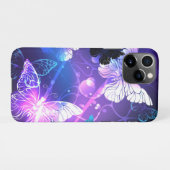 Hintergrund mit Nachtschmetterlingen iPhone Hülle (Rückseite (Horizontal))