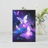 Hintergrund mit Nachtschmetterlingen Karte (Stehend Vorderseite)