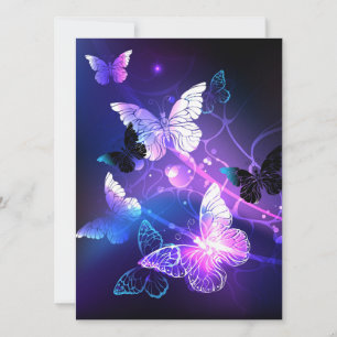 Hintergrund mit Nachtschmetterlingen Karte
