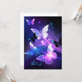 Hintergrund mit Nachtschmetterlingen Karte (Vorderseite/Rückseite Beispiel)