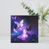 Hintergrund mit Nachtschmetterlingen Karte (Stehend Vorderseite)