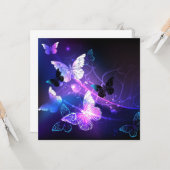 Hintergrund mit Nachtschmetterlingen Karte (Vorderseite/Rückseite Beispiel)