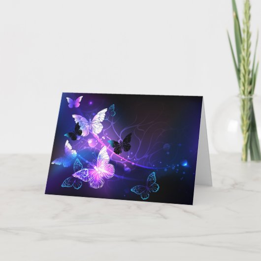 Hintergrund mit Nachtschmetterlingen Karte (Vorderseite)