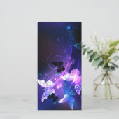 Hintergrund mit Nachtschmetterlingen Karte (Stehend Vorderseite)