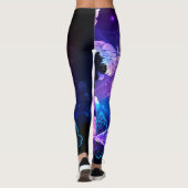 Hintergrund mit Nachtschmetterlingen Leggings (Rückseite)