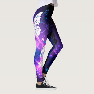 Hintergrund mit Nachtschmetterlingen Leggings