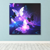 Hintergrund mit Nachtschmetterlingen Leinwanddruck (Insitu (Holzboden))