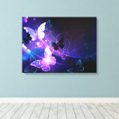 Hintergrund mit Nachtschmetterlingen Leinwanddruck (Insitu (Holzboden))