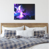 Hintergrund mit Nachtschmetterlingen Leinwanddruck (Insitu (Schlafzimmer))