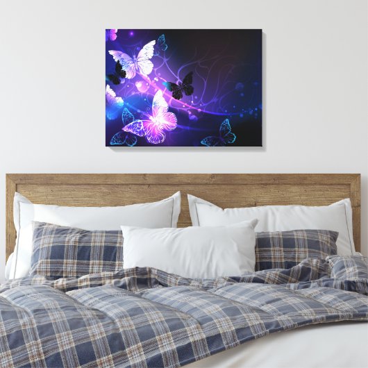 Hintergrund mit Nachtschmetterlingen Leinwanddruck (Insitu (Schlafzimmer))