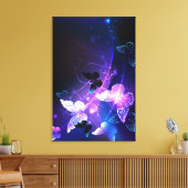 Hintergrund mit Nachtschmetterlingen Leinwanddruck (Insitu (Wohnzimmer))