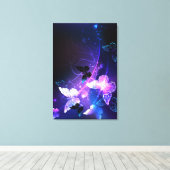 Hintergrund mit Nachtschmetterlingen Leinwanddruck (Insitu (Holzboden))