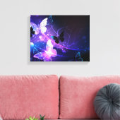 Hintergrund mit Nachtschmetterlingen Leinwanddruck (Insitu (Wohnzimmer))