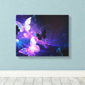 Hintergrund mit Nachtschmetterlingen Leinwanddruck (Insitu (Holzboden))