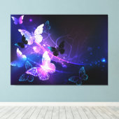 Hintergrund mit Nachtschmetterlingen Leinwanddruck (Insitu (Holzboden))