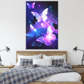 Hintergrund mit Nachtschmetterlingen Leinwanddruck (Insitu (Schlafzimmer))