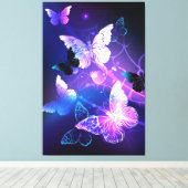 Hintergrund mit Nachtschmetterlingen Leinwanddruck (Insitu (Holzboden))