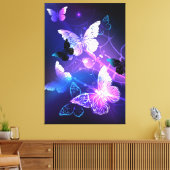 Hintergrund mit Nachtschmetterlingen Leinwanddruck (Insitu (Wohnzimmer))