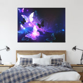 Hintergrund mit Nachtschmetterlingen Leinwanddruck (Insitu (Schlafzimmer))