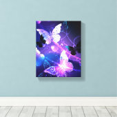 Hintergrund mit Nachtschmetterlingen Leinwanddruck (Insitu (Holzboden))