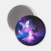Hintergrund mit Nachtschmetterlingen Magnet (Vorderseite/Rückseite)