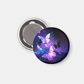 Hintergrund mit Nachtschmetterlingen Magnet (Vorderseite/Rückseite)