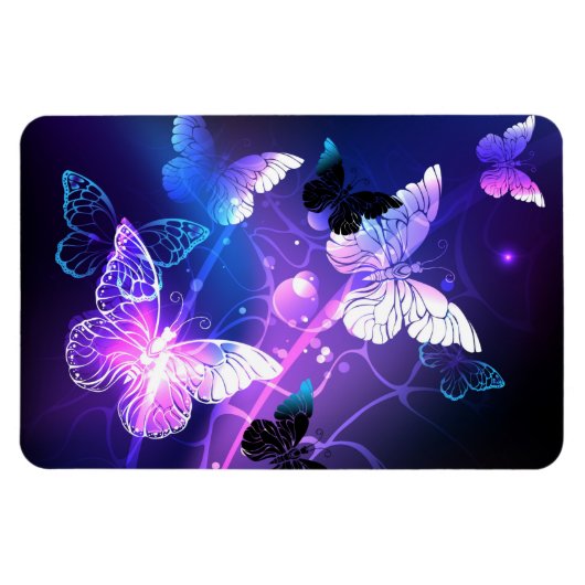 Hintergrund mit Nachtschmetterlingen Magnet (Horizontal)