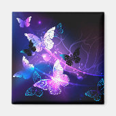 Hintergrund mit Nachtschmetterlingen Magnet (Vorne)