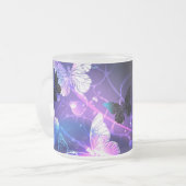 Hintergrund mit Nachtschmetterlingen Mattglastasse (Vorderseite Links)