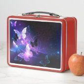 Hintergrund mit Nachtschmetterlingen Metall Brotdose (Beispiel)