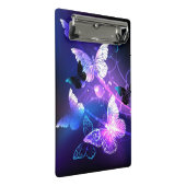 Hintergrund mit Nachtschmetterlingen Mini Klemmbrett (Schrägansicht)