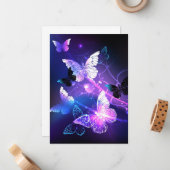 Hintergrund mit Nachtschmetterlingen Mitteilungskarte (Vorderseite/Rückseite Beispiel)