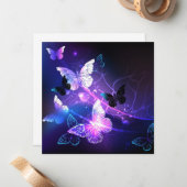 Hintergrund mit Nachtschmetterlingen Mitteilungskarte (Vorderseite/Rückseite Beispiel)