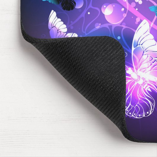 Hintergrund mit Nachtschmetterlingen Mousepad (Ecke)