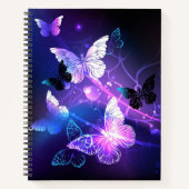 Hintergrund mit Nachtschmetterlingen Notizblock (Vorderseite)