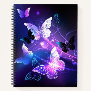 Hintergrund mit Nachtschmetterlingen Notizblock
