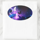 Hintergrund mit Nachtschmetterlingen Ovaler Aufkleber (Tasche)