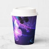 Hintergrund mit Nachtschmetterlingen Pappbecher (Links)