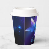 Hintergrund mit Nachtschmetterlingen Pappbecher (Rechts)