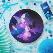 Hintergrund mit Nachtschmetterlingen Pappteller (Party)