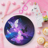 Hintergrund mit Nachtschmetterlingen Pappteller (Party)