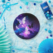 Hintergrund mit Nachtschmetterlingen Pappteller (Party)