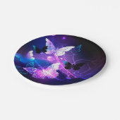 Hintergrund mit Nachtschmetterlingen Pappteller (Schrägansicht)