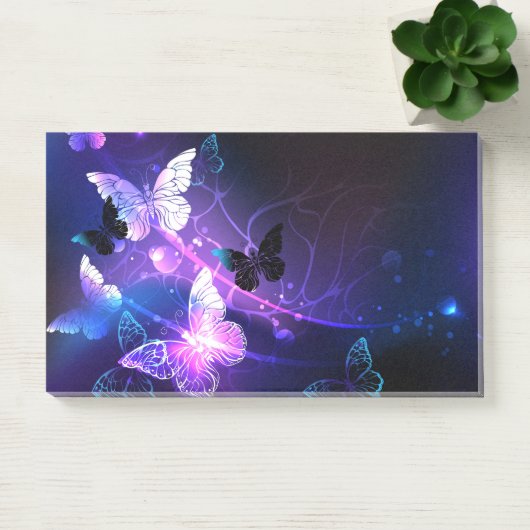 Hintergrund mit Nachtschmetterlingen Post-it Klebezettel (Büro)