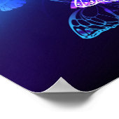 Hintergrund mit Nachtschmetterlingen Poster (Ecke)